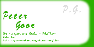 peter goor business card